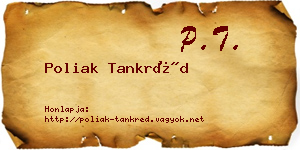 Poliak Tankréd névjegykártya